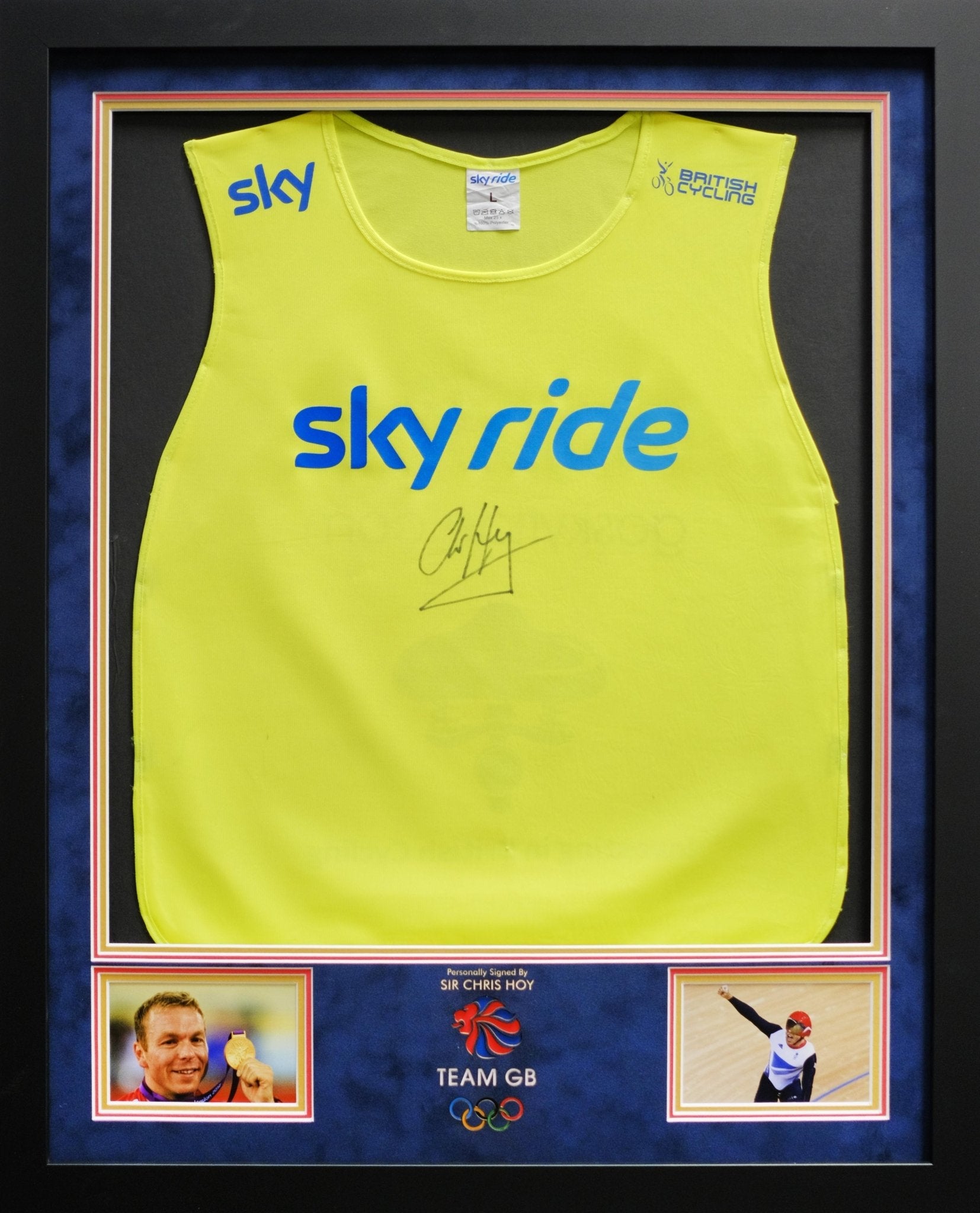 Sir Chris Hoy signed Olympic shirt team GB - Memorabilia Framers Shop